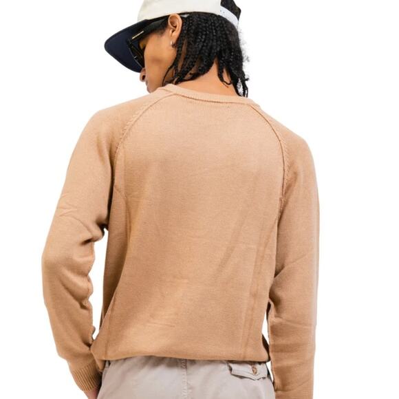 Rose In Good Faith Rugby Knit Sweater in Camel - Picture 9 of 11